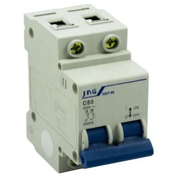 DISJUNTOR DIN BIPOLAR 50A CURVA C JNG - 101