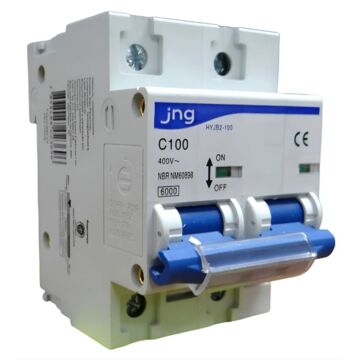 DISJUNTOR DIN BIPOLAR 100A CURVA C JNG