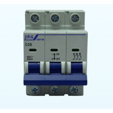 DISJUNTOR DIN TRIPOLAR 25A CURVA C JNG