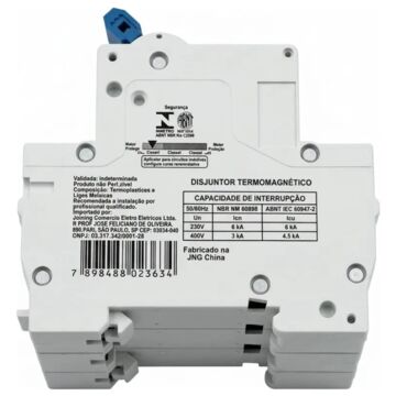 DISJUNTOR DIN TRIPOLAR 50A CURVA C JNG - 118