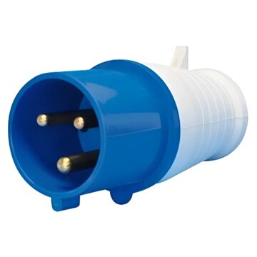 PLUGUE INDUSTRIAL 2P+T 16A 6H AZUL JNG