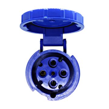 ACOPLAMENTO INDUSTRIAL 3P+T 63A 9H AZUL JNG - 68