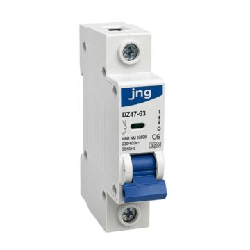 DISJUNTOR DIN UNIPOLAR 6A CURVA C JNG