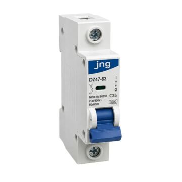 DISJUNTOR DIN UNIPOLAR 25A CURVA C JNG
