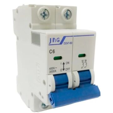 DISJUNTOR DIN BIPOLAR 6A CURVA C JNG