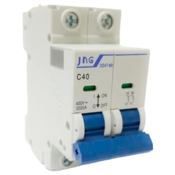 DISJUNTOR DIN BIPOLAR 40A CURVA C JNG